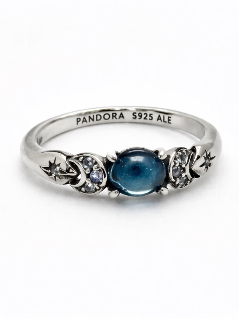 Pandora Disney Princess Jasmine Sterling Silver Blue Crystal Ring S925